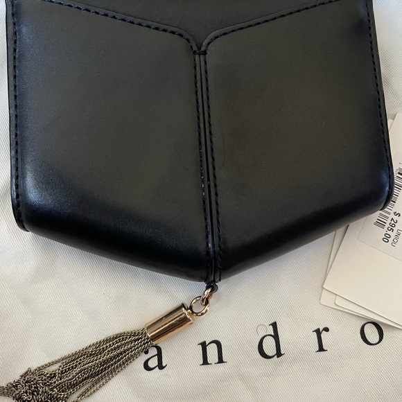 Sandro black chain shoulder bag - Picture 3 of 5